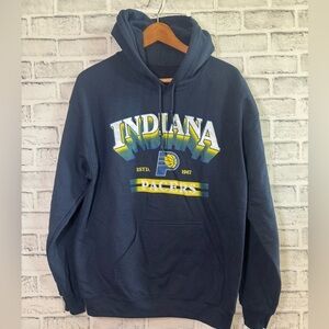NWOT! Men’s NBA Indiana Pacers basketball navy blue hoodie sweatshirt Medium